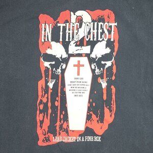 2 in the Chest Rock Band Black Cotton T-Shirt, Men's Medium